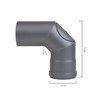 LANZZAS Pellet Pipe Bend 90° 2x Angled Diameter 80 mm