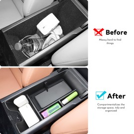 MARCHFA Center Console Organizer Tray Compatible for 2025 Toyota Camry Accessories Armrest Storage Box for Camry 2025 Console Insert Holder