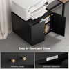 Warmiehomy Metal Printer Stand with Storage Mobile Printer Tables for