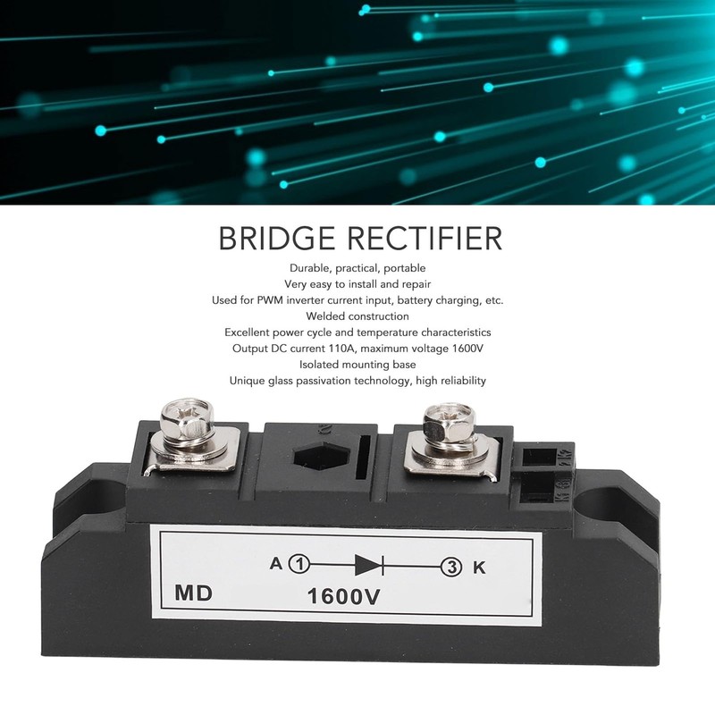 LOCADENCE 100A 1600V Bridge Rectifier, 2 Terminal Single Phase High