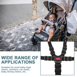 ZDNT 5 Point Baby Safety Belt, Universal Child Safety Belt, Pushchair Buggy Strap Chair, Pushchair Safety Belt for High Chair/Pram/Buggy