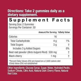 COUNTRY FARMS Bountiful Beets Gummies, Circulation Superfood, Promotes Energy and Endurance, Nitric Oxide Booster, 30 Servings, White, 60 Count