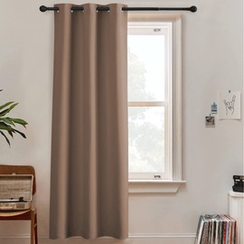 RYB HOME Room Divider Blackout Curtains, Thermal Insulated Sound Blocking Drapes 100% Privacy Vertical Blinds for Patio Door Bedroom Office Dining Room, W60 x L84 inch, Cappuccino, 1 Panel