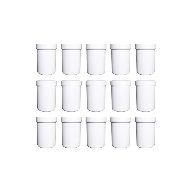 15 Salbendöschen, Creme-döschen, Salbenkruke hoch, 75ml Inhalt - MADE IN