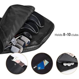 Dojimayisc New Golf Club Carrier Bag Carry Driving Range Travel Bag Water Resistant Foldable Golf Bag Golf Carry Bag,Black