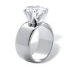 PalmBeach Gold-Plated, Rose Gold-Plated or Silvertone Round Cubic Zirconia Solitaire