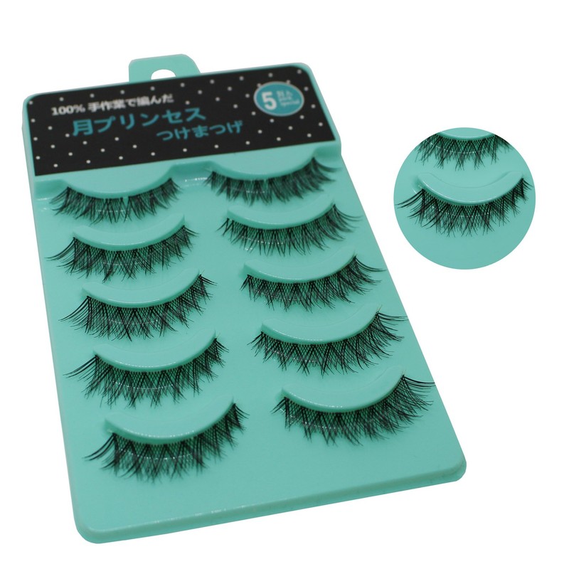 Scala 5 pairs/set 3D False Eyelashes Messy Cross Thick Natural