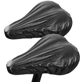 Bicycle Saddle Rain Cover, Pack of 2 Bicycle Saddle Covers, Saddle Protection, PVC, Waterproof, Elastic, Waterproof, Bicycle Saddle Cover, Bicycle for Road Bike, Mountain Bike and Trekking Bike