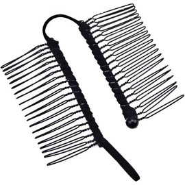 Banana Clips Stretch Hair Clips Hair Combs Black Hair Styling Accessories Banana Hair Clips for Women Girls (Black, One Size)