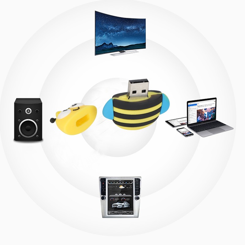 USB Flash Drive Optional Storage Bee Shape USB Memory Stick