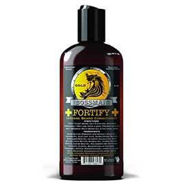 Bossman Fortify Intense Beard Conditioner - Shower Beard Wash, Moisturizer and Beard Softener for Men - Beard Growth Products - Made in USA (Gold Scent)