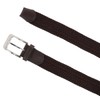 CTM® Men's Elastic Braided Stretch Belt with Silver Buckle, M