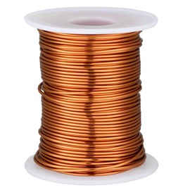 Kanayu Magnet Copper Wire Enamelled Insulated Magnet Winding Wire, Speaker Coil Temperature Rating 155℃ for Electric Appliance, 1 Pound Spool(Copper Color,0.040" Dia, 211ft,18 AWG)
