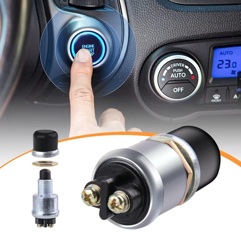Longzhuo Horn Engine Start Switch SPST Push Button Starter Waterproof