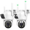 (2026 New) 4MP Dual Lens WiFi Security Camera System, 130°