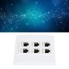 Ethernet Wall Plate 6 Port, Cat 6 Ethernet Wall Outlet
