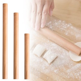 3 Pieces Beech Wood Rolling Pin, Rolling Pin Made of Beech Wood, Three Sizes Rolling Pin Wood (16/25/30 cm), Wooden Rolling Pin, Rolling Pin for Baking for Fondant, Pizza, Cookie, Pasta Dough