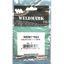 Weldmark TIG Collet #9, 20, 25 Torch Pk = 5 (13N23-3/32")