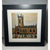 Greetingles Lowry-Style 12"/31cm Square Framed Print. Beautiful Black Ash Frame