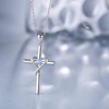 AmorAime 925 Sterling Silver Cross Necklace for Women Men 5A