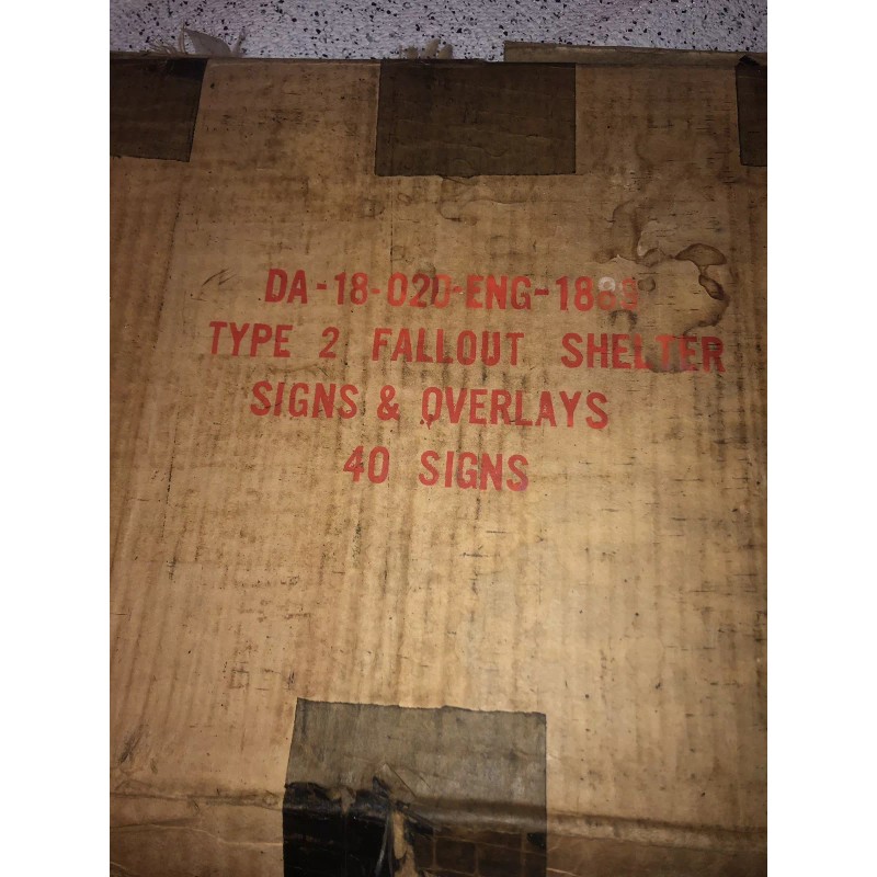 FALLOUT SHELTER SIGN Original U.S. Gov Issue. 10x14 Steel