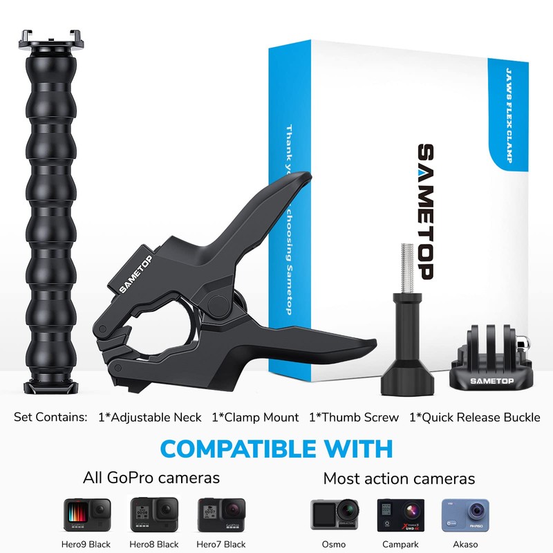 Sametop 360 Degree Rotating Backpack Mount Holder Compatible with GoPro
