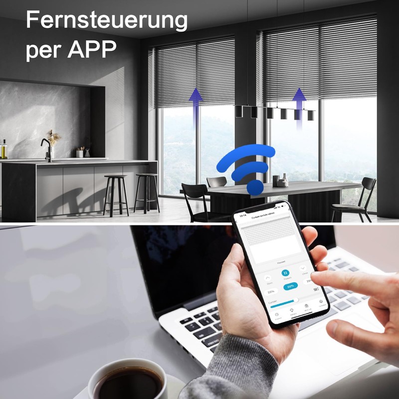 ALLEVOI Smart Roller Shutter Switch with Percentage Function, Blind Switch
