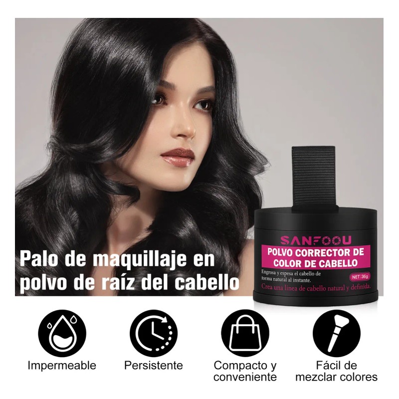 Polvo Maquillaje Fibra Capilar Cubre Raz De Cabello,calvo