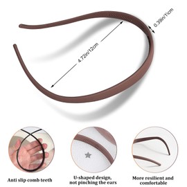 TELAIN Pack of 4 No Pressure Headbands for Women Non-slip, Thin Headbands for Glasses Wearers, Comfortable Invisibobble Headbands for Ladies' Hair