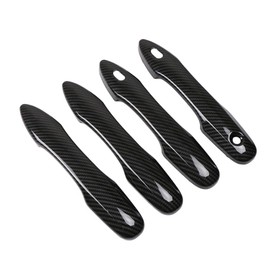 KACEPAR Outer Door Handle Cover Trim Protector, Auto Exterior Door Handle Protective Trim Cover, Compatible with Toyota Camry 2018-2022, Carbon Fiber Black