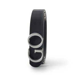 GOELIA Women's 100% Genuine Leather Black Belt Fashion Ladies Adjustable Thin Waist Belts for Jeans Pants Dresses