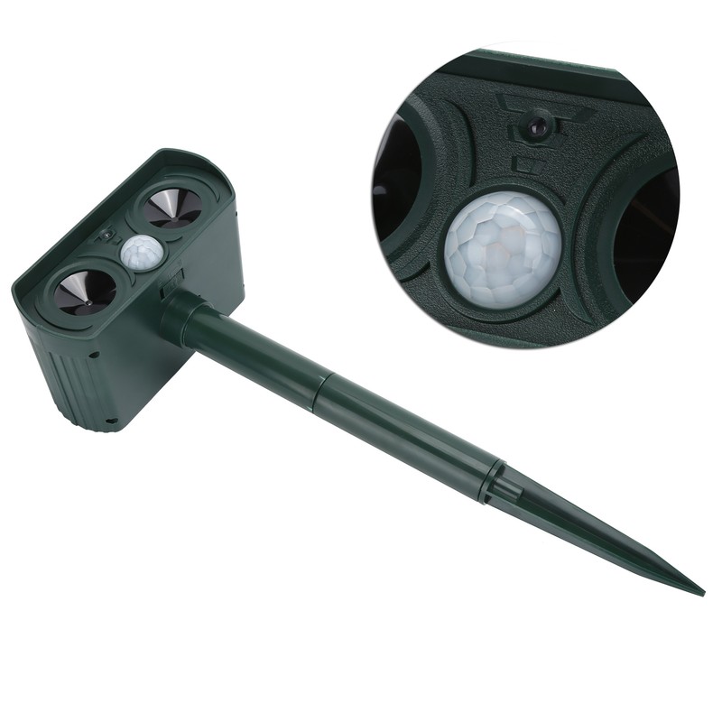 Solar Powered Ultrasonic Animal Repeller Wild Boar Cat Dog Repellent