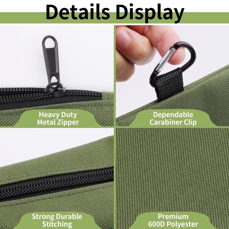 3 Pack Tool Bag Zipper Pouch, Premium Tool Pouch, Utility