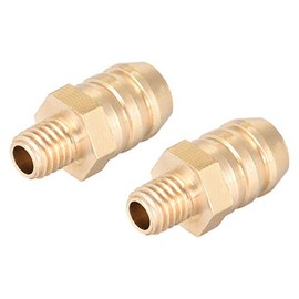 sourcing map Brass Metric Barb Connector Hose Nozzle 8mm x M5 x 0.8 (Pack of 2)
