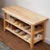 ACRO Storage Bench Wooden Shoe Bench Simple Style Wood Entryway