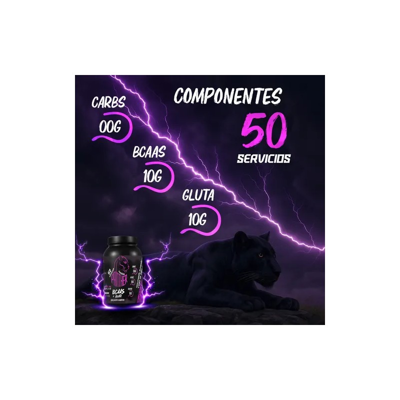 Suplemento Bcaas + Glutamina 1kg En Polvo Panther Protein