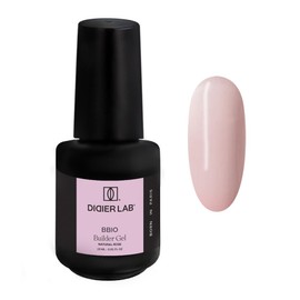 DIDIER LAB BBIO Builder Gel in a Bottle - Natural Rose - Clean Formula Free from HEMA and TPO - Self-Levelling Builder Gel for Gel Nails - LED UV Gel for Strengthening Nails - 15 ml