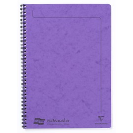 Clairefontaine - Ref 4864Z - Europa Notemaker Sidebound Notebook (120 Pages) - A4 Size, 90gsm Brushed Vellum Paper, Micro-Perforated Sheets, Lined Rulings - Lilac