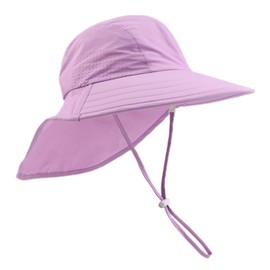 PESAAT Baby Sun Hat Unisex Sun Protection Summer Bucket Hats UPF 50+ Infant Toddler Beach Cap (CA/US, Age, 2 Years, 8 Years, Purple)