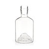 Viski Mountain, Lead-Free Crystal, Hand-Blown Decanter with Stopper, 24 Oz