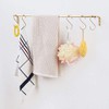 6 Pieces, Brass S Shaped Hooks, Gold Coat Clothes Towel