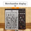Enviner Set of 8 Stencil Sheets Alphabet Number Drawing Drawing