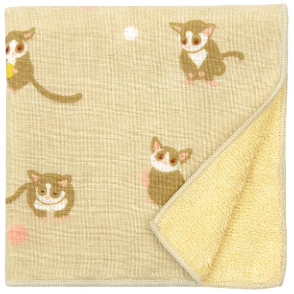 Hamamonyo Washed Towel Handkerchief Japanese Taupe
