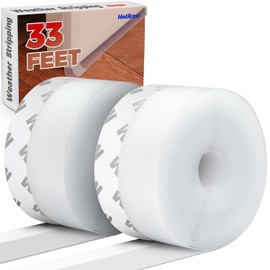 Holikme 1.8"W-33Feet Weather Stripping Door Seal Strip Door, Silicone Sealing Sticker Adhesive for Doors, Suitable for Windows, Doors
