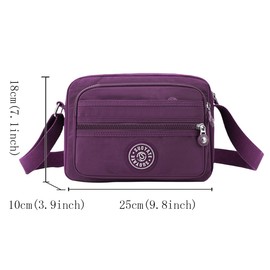 FAVORTALK Cross Body bag Women Waterproof Multi Pockets Phone Bags for Girl Ladies Large Capacity Messenger Bag Crossbody Shoulder Handbags with Adjustable Strap B20306, Modena