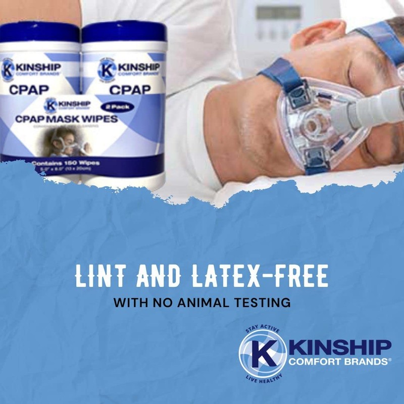 Kinship Comfort Brands CPAP Mask Cleaning Wipes, Unscented and Lint