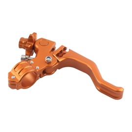PowerMotor Universal Motorcycle CNC Short Stunt Clutch Lever,7/8" 22mm HandlebarCable Clutch Lever for Street Sport Dirt Bike Pit Mini Bikes Scooter ATV(Orange)
