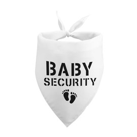 Baby Announcement Props - Security Dog Bandana - White, Gender Reveal Photo Prop - Pet Accessories for Dog Lovers