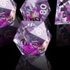 Liquid Core Flower DND Dice Set,7 PCS Resin Polyhedral Dice