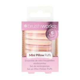 Brushworks Mini Pillow Puff Beauty Sponges - 6 Pack